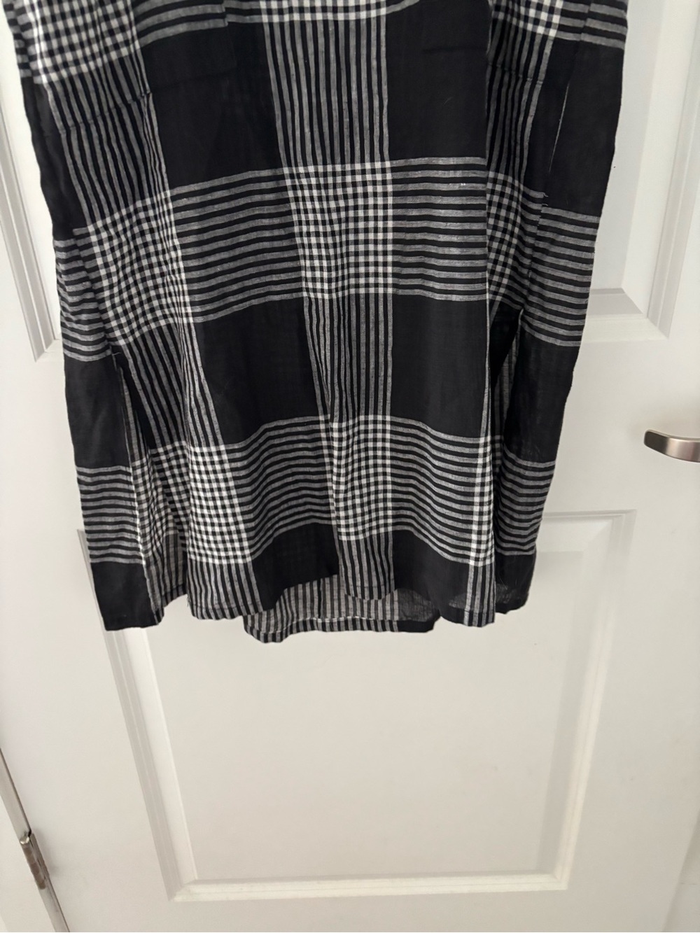 Two New York Sheer Plaid Slip Midi Dress Minimalist Handwoven Cotton One Size - Picture 6 of 10